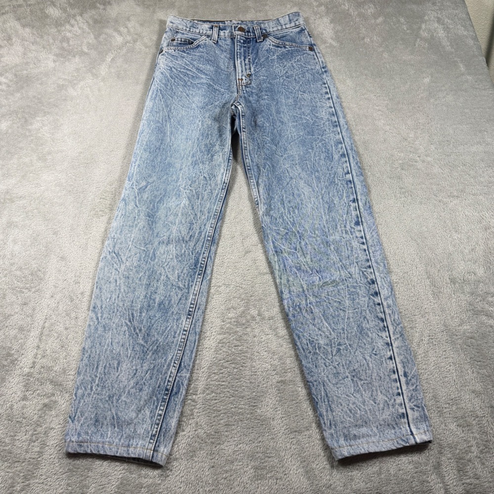 Vintage Levis 550 Orange Tab‎ Jeans Mens 27x30 Blue Acid Wash Tapered